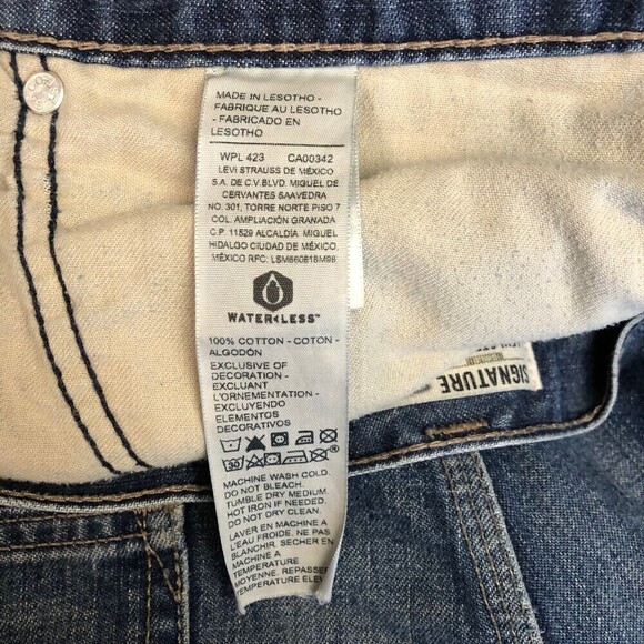 Levi Strauss Signature Carpenter Men's Pants W38 L34 100% Cotton Baggy 90s Style - Picture 9 of 12